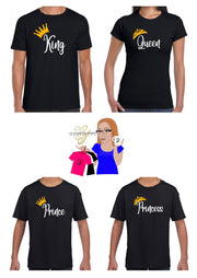 King, Queen, Prince and Princess T Shirts